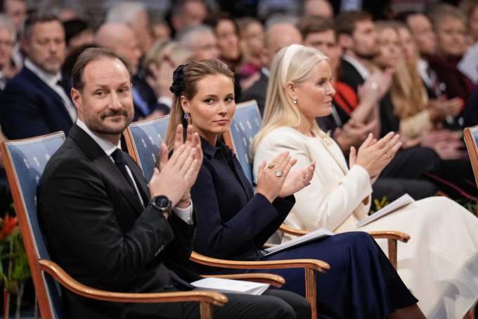 Prinsesse Ingrid Alexandra deltok for første gang under årets fredsprisutdeling. Foto: Ole Berg-Rusten / NTB